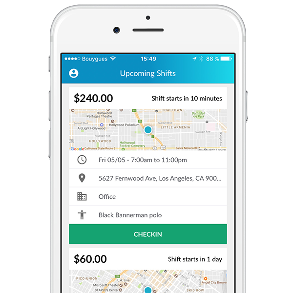 Officer mobile app interface