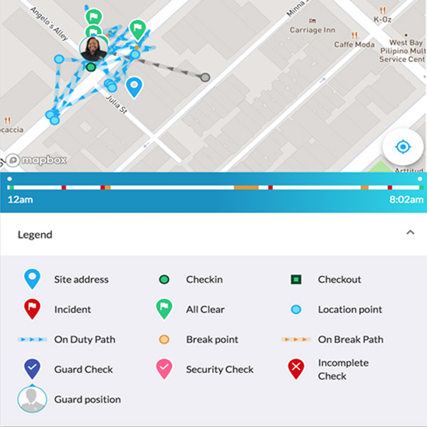 Real-time officer map view